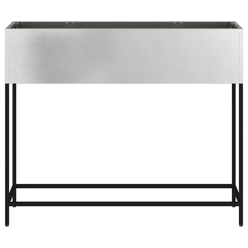 vidaXL Hochbeet Gartenpflanzer Silber 100 x 26 x 82 cm Edelstahl