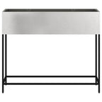 vidaXL Hochbeet Gartenpflanzer Silber 100 x 26 x 82 cm Edelstahl