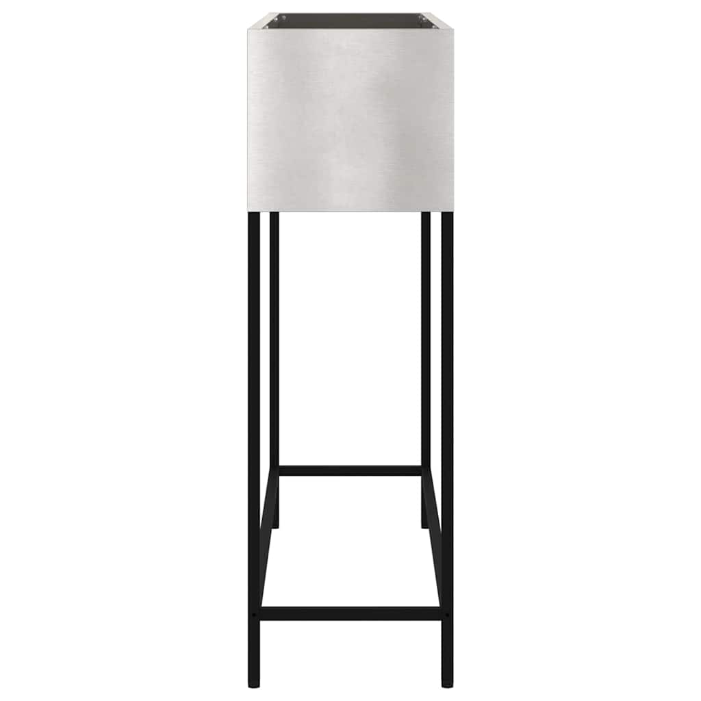 vidaXL Hochbeet Gartenpflanzer Silber 100 x 26 x 82 cm Edelstahl