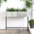 vidaXL Hochbeet Gartenpflanzer Silber 100 x 26 x 82 cm
