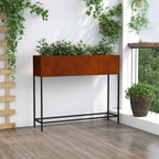 vidaXL Hochbeet Gartenpflanzer Rostig 100 x 26 x 82 cm Wetterfeststahl