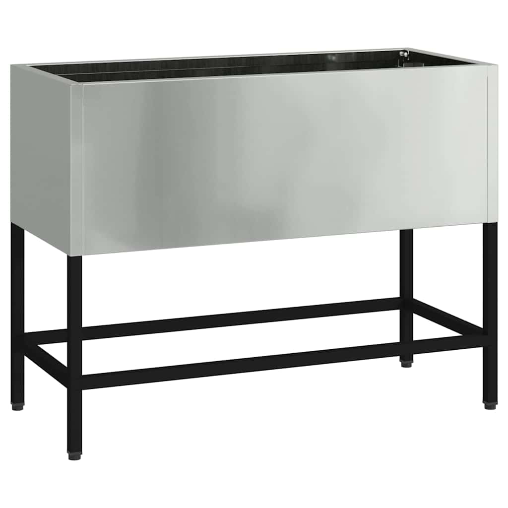 vidaXL Hochbeet Gartenpflanzer Silber 60 x 26 x 45 cm Verzinkter Stahl
