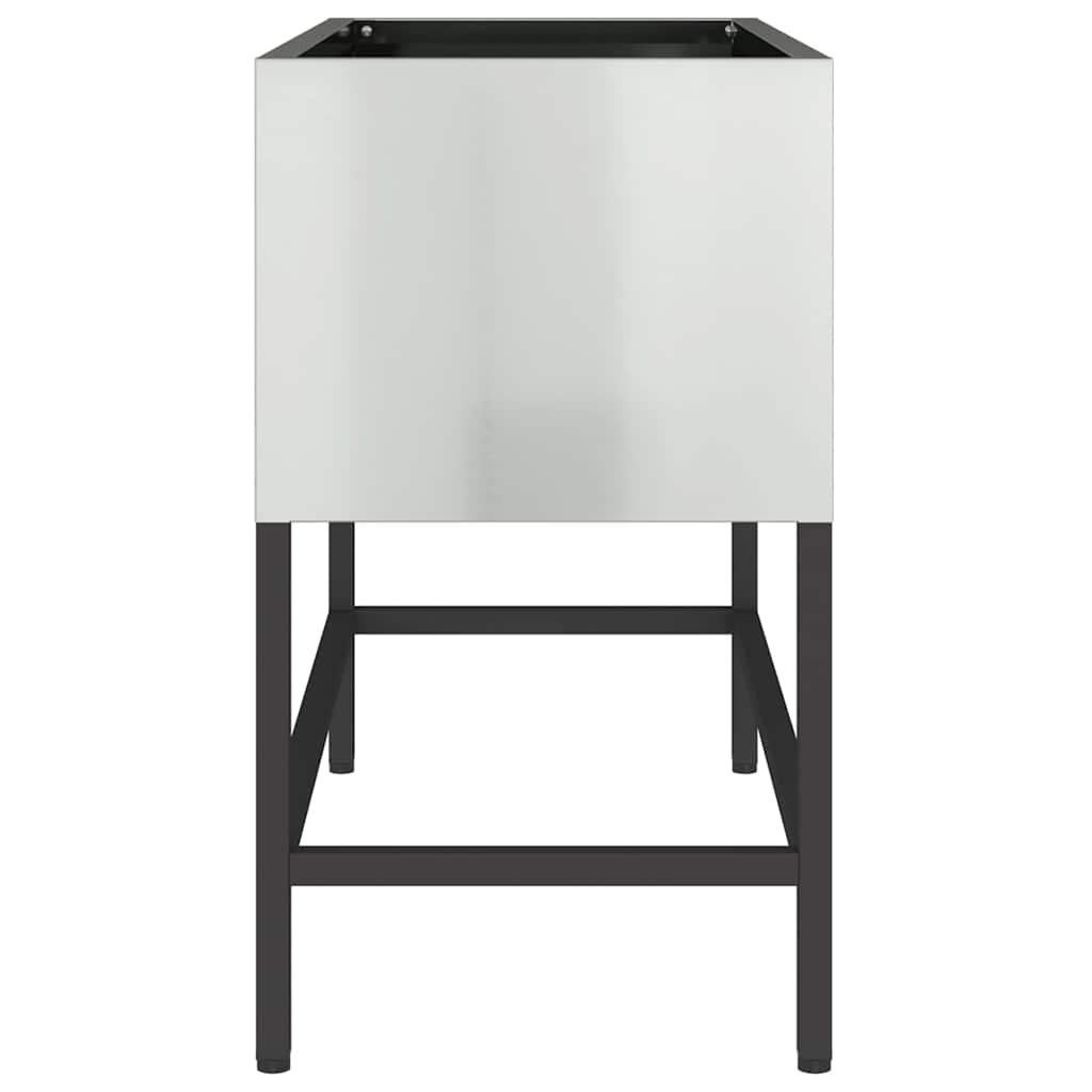vidaXL Hochbeet Gartenpflanzer Silber 60 x 26 x 45 cm Verzinkter Stahl