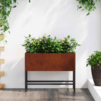 vidaXL Hochbeet Gartenpflanzer Rostig 100 x 26 x 82 cm Wetterfeststahl