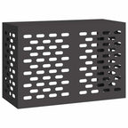 vidaXL Klimaanlagenabdeckung Schwarz 90 x 40 x 60 cm Stahl