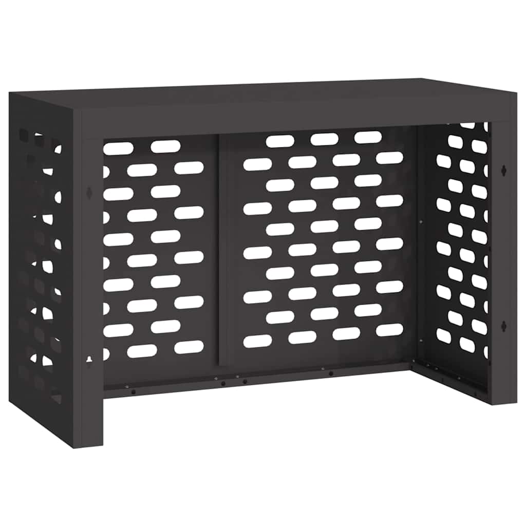 vidaXL Klimaanlagenabdeckung Schwarz 90 x 40 x 60 cm Stahl