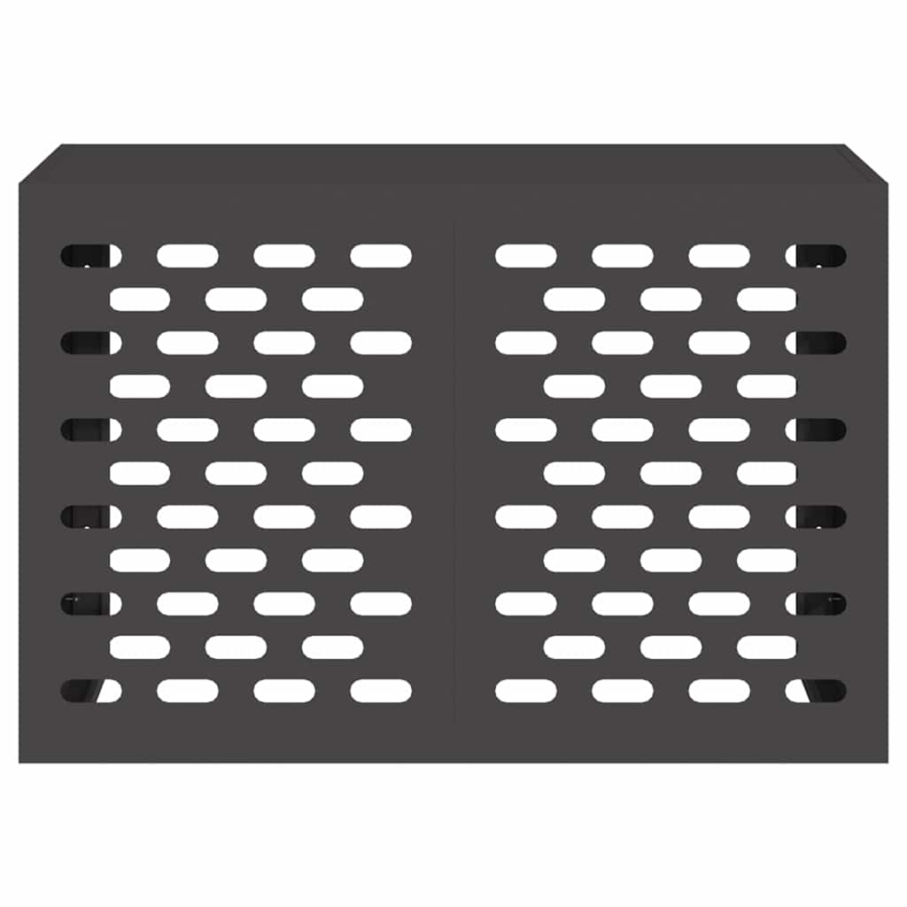 vidaXL Klimaanlagenabdeckung Schwarz 90 x 40 x 60 cm Stahl