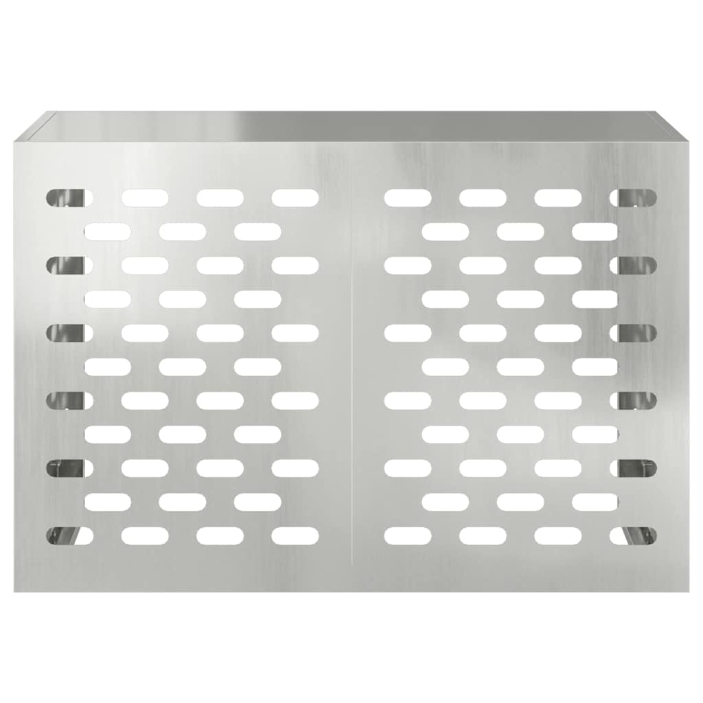 vidaXL Klimaanlagenabdeckung Silber 90 x 40 x 60 cm Verzinkter Stahl