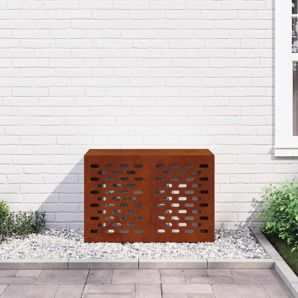 vidaXL Klimaanlagenabdeckung Rostig 90 x 40 x 60 cm Wetterfeststahl