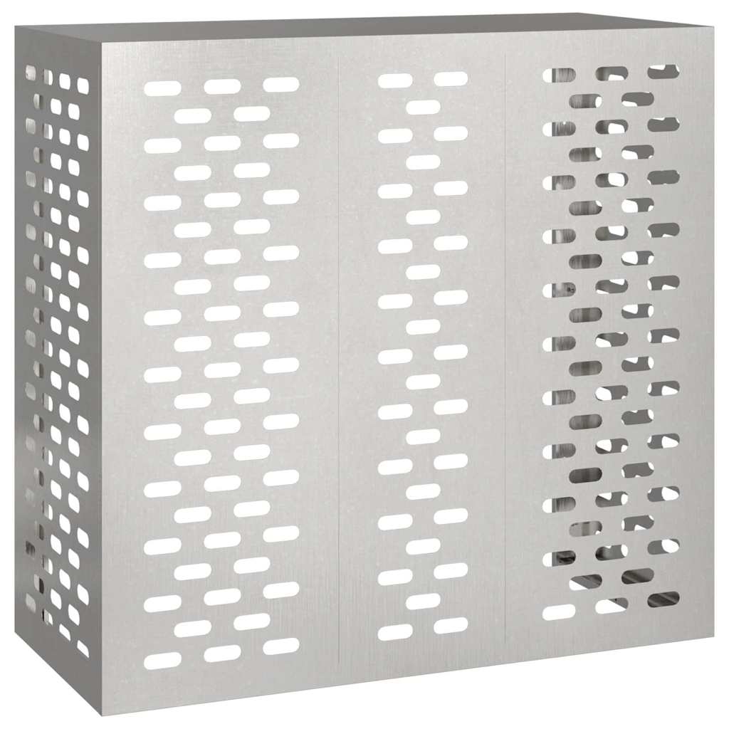 vidaXL Klimaanlagenabdeckung Silber 110 x 50 x 105 cm Edelstahl