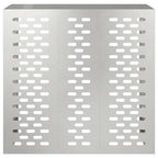 vidaXL Klimaanlagenabdeckung Silber 110 x 50 x 105 cm Edelstahl