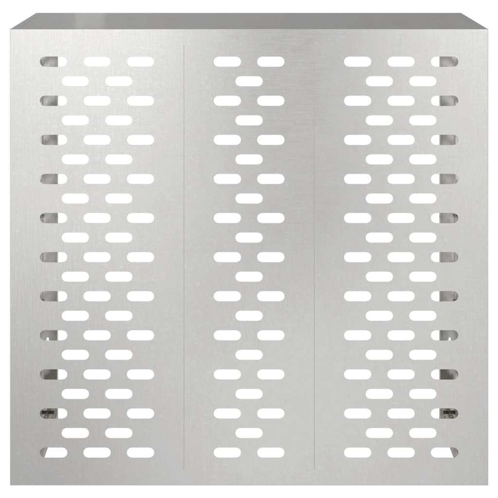 vidaXL Klimaanlagenabdeckung Silber 110 x 50 x 105 cm Edelstahl