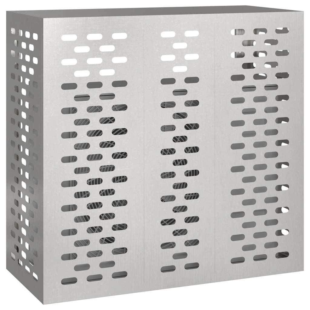 vidaXL Klimaanlagenabdeckung Silber 110 x 50 x 105 cm Edelstahl