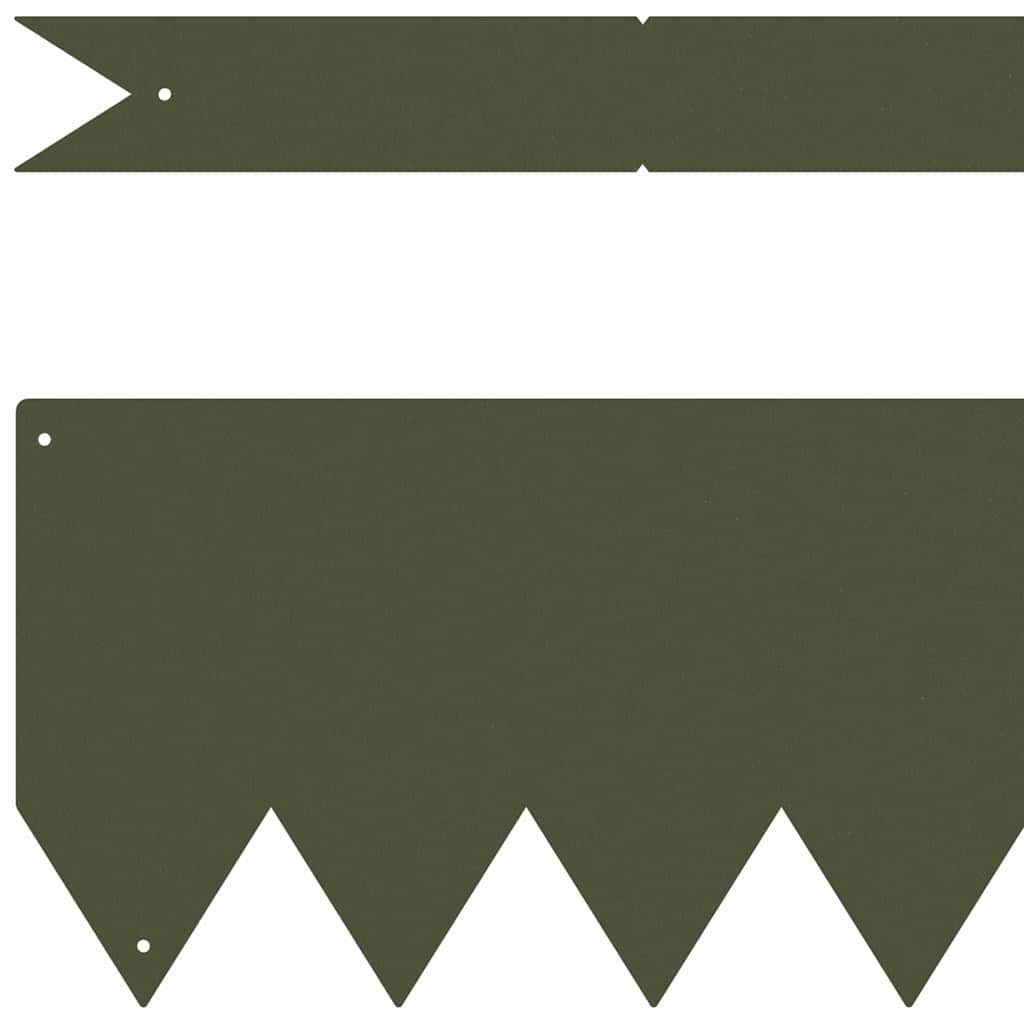 vidaXL Raseneinfassung 10 pcs Olive Grün 100 x 0,05 x 15 cm