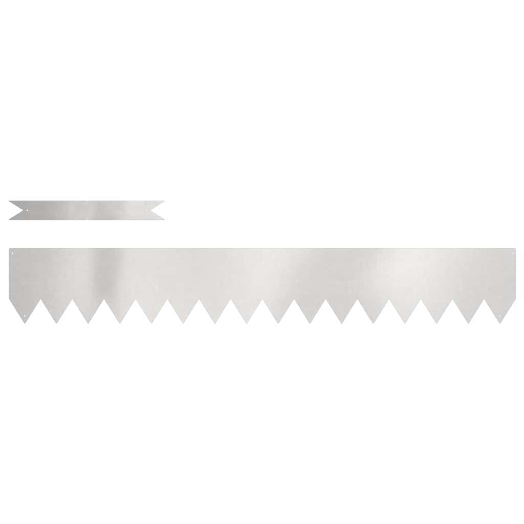 vidaXL Raseneinfassung 30 pcs Silber 100 x 0,05 x 15 cm Edelstahl