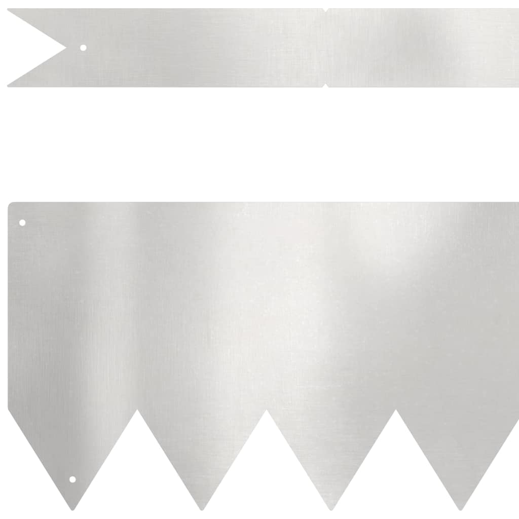 vidaXL Raseneinfassung 50 pcs Silber 100 x 0,05 x 15 cm Edelstahl