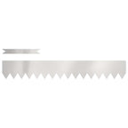 vidaXL Raseneinfassung 50 pcs Silber 100 x 0,05 x 15 cm Edelstahl