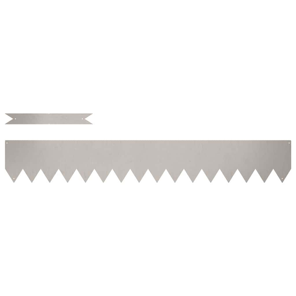 vidaXL Raseneinfassung 10 pcs Rostig 100 x 0,05 x 15 cm