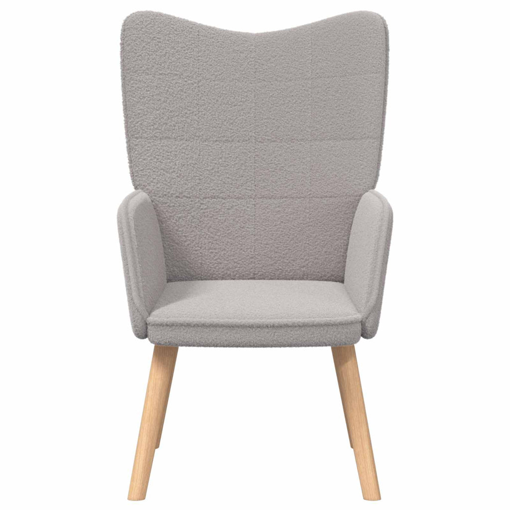 vidaXL Sessel Hellgrau 62 x 67 x 95,5 cm Sherpa-Stoff