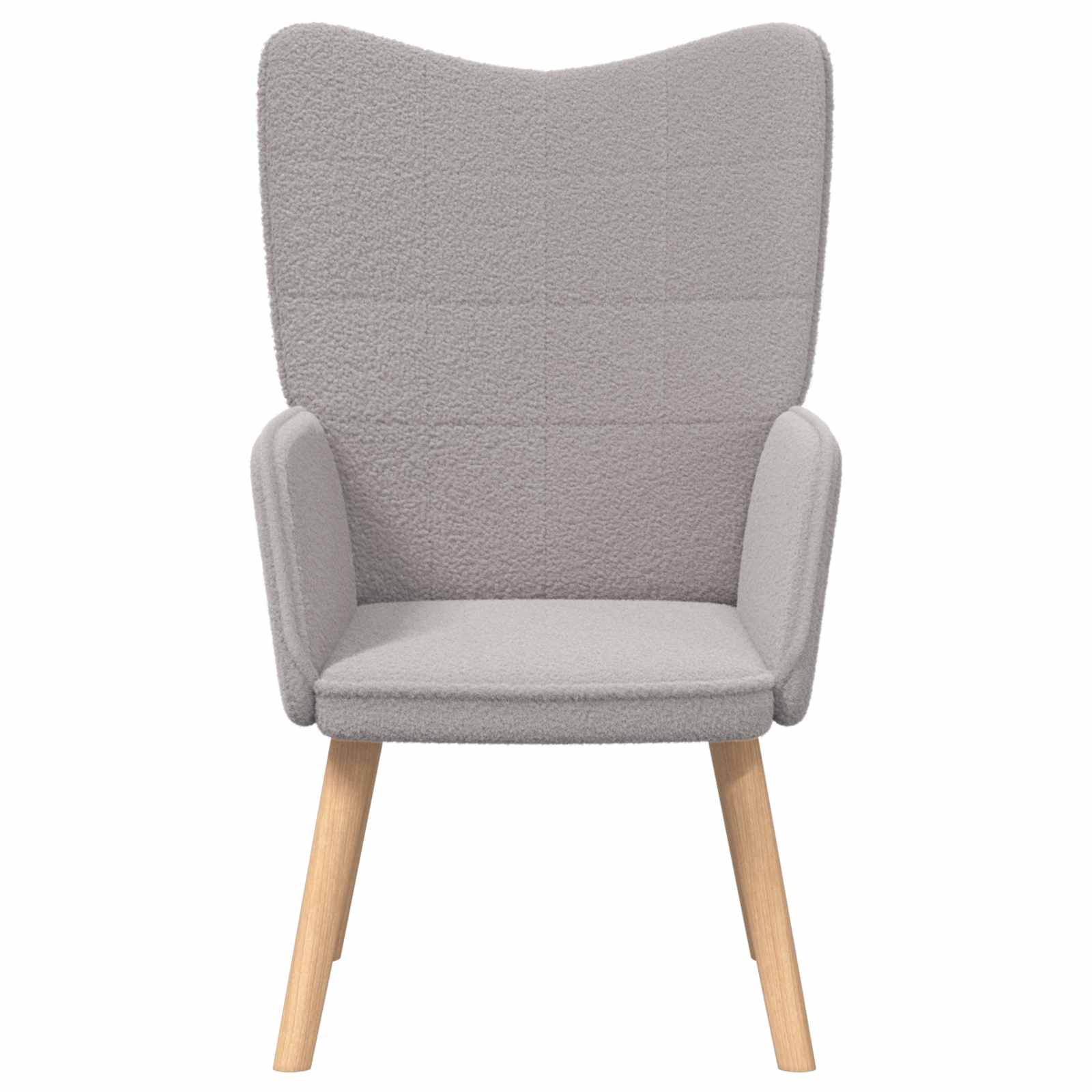 vidaXL Sessel Hellgrau 62 x 67 x 95,5 cm Sherpa-Stoff