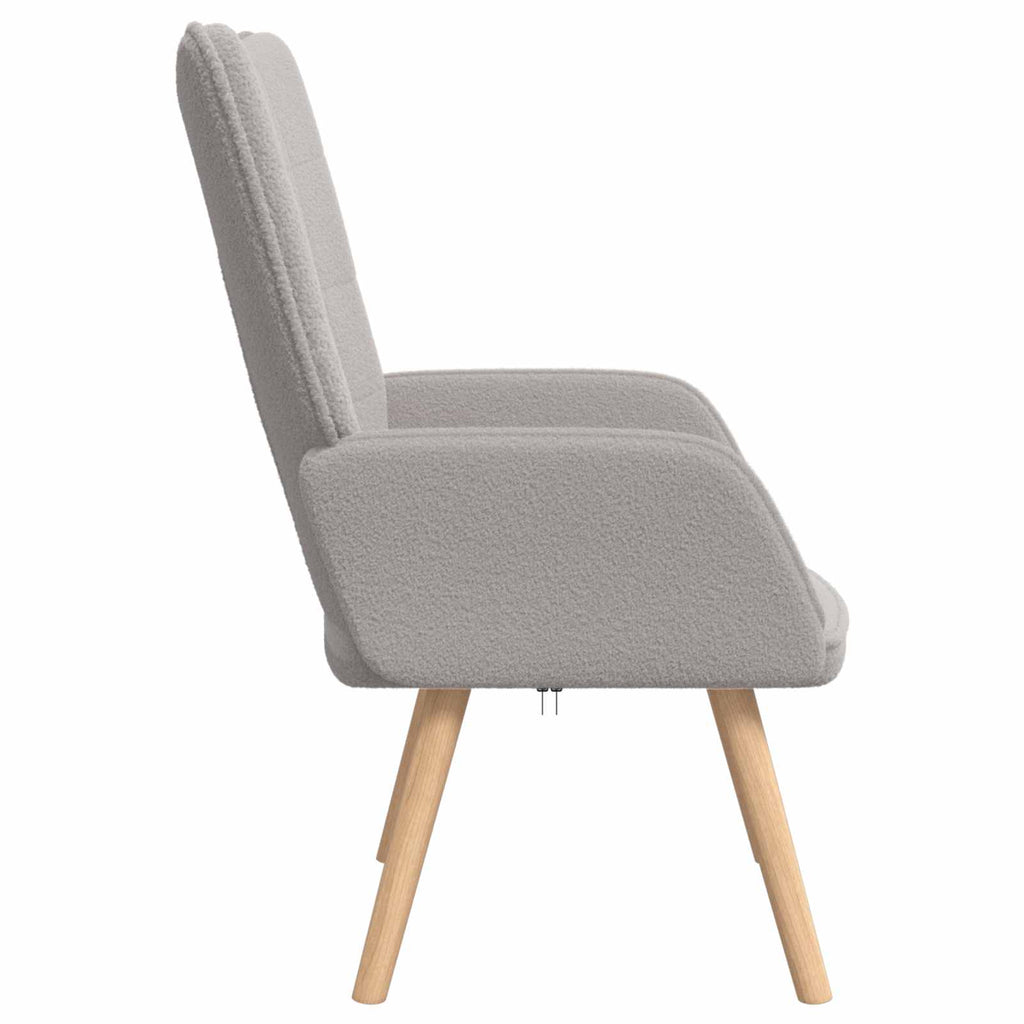 vidaXL Sessel Hellgrau 62 x 67 x 95,5 cm Sherpa-Stoff