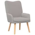 vidaXL Sessel Hellgrau 63 x 67 x 94 cm Schafstoff und Sperrholz