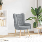 vidaXL Sessel Hellgrau 63 x 67 x 94 cm Stoff und Sperrholz