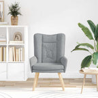 vidaXL Sessel Hellgrau 63 x 67 x 94 cm Stoff und Sperrholz