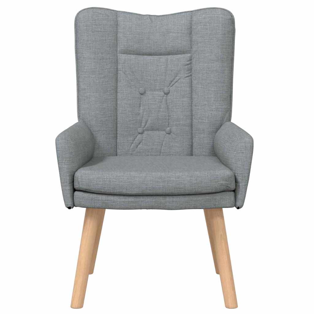 vidaXL Sessel Hellgrau 63 x 67 x 94 cm Stoff und Sperrholz