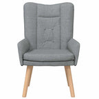 vidaXL Sessel Hellgrau 63 x 67 x 94 cm Stoff und Sperrholz