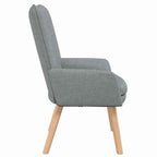 vidaXL Sessel Hellgrau 63 x 67 x 94 cm Stoff und Sperrholz