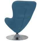 vidaXL Eiersessel Blau Samt