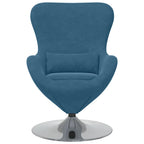 vidaXL Eiersessel Blau Samt