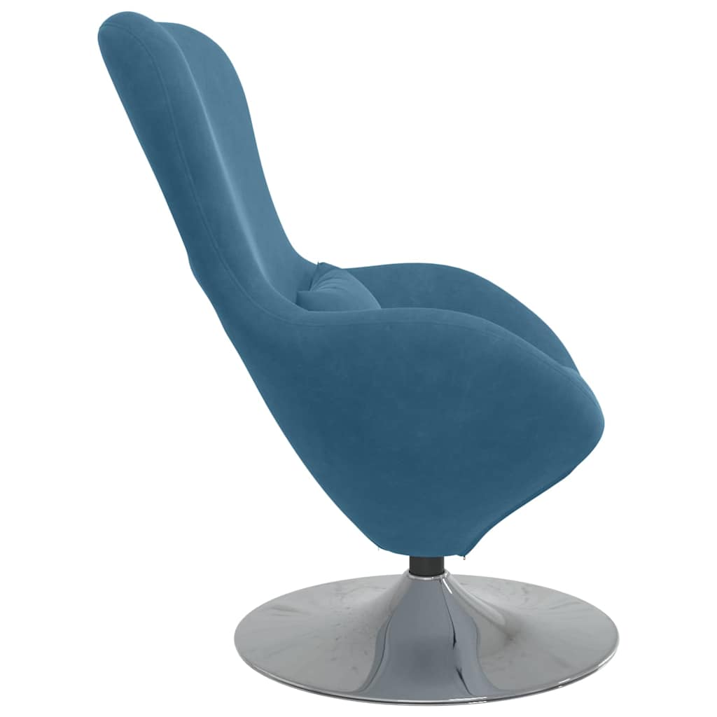 vidaXL Eiersessel Blau Samt