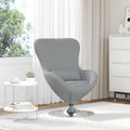 vidaXL Eiersessel Hellgrau 63 x 73 x 90 cm Stoff