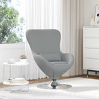 vidaXL Eiersessel Hellgrau 63 x 73 x 90 cm Stoff