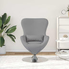 vidaXL Eiersessel Hellgrau 63 x 73 x 90 cm Stoff