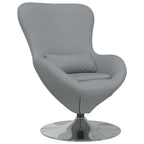 vidaXL Eiersessel Hellgrau 63 x 73 x 90 cm Stoff