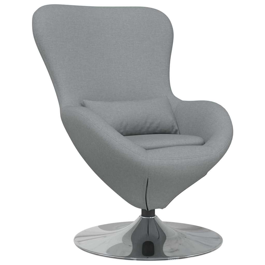 vidaXL Eiersessel Hellgrau 63 x 73 x 90 cm Stoff