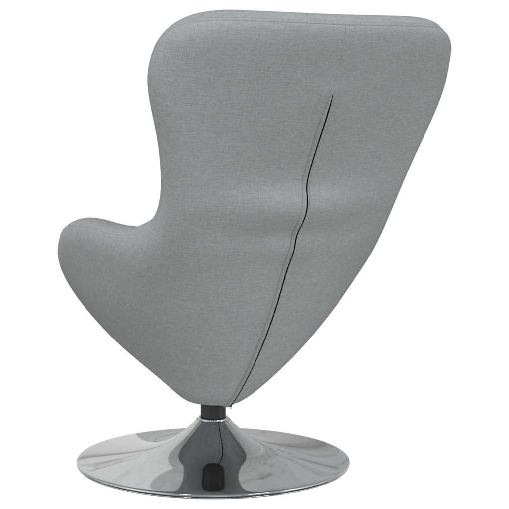 vidaXL Eiersessel Hellgrau 63 x 73 x 90 cm Stoff