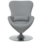 vidaXL Eiersessel Hellgrau 63 x 73 x 90 cm Stoff