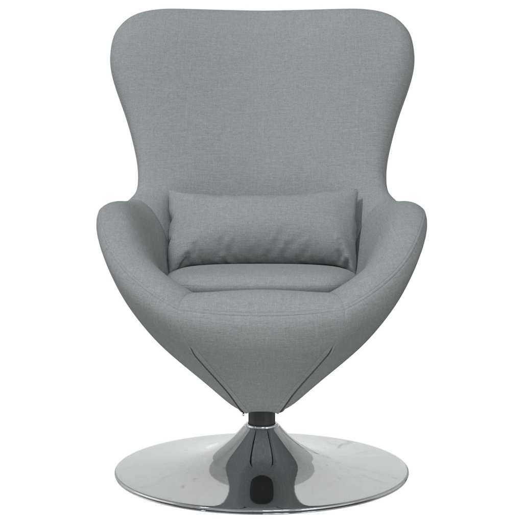 vidaXL Eiersessel Hellgrau 63 x 73 x 90 cm Stoff