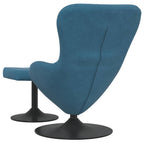 vidaXL Eierstuhl mit Fußhocker with Footstool Blau Samt
