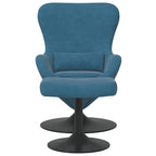 vidaXL Eierstuhl mit Fußhocker with Footstool Blau Samt
