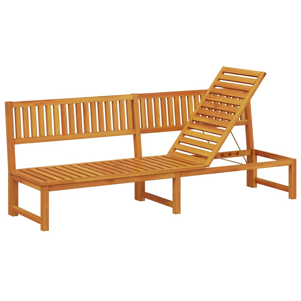 vidaXL Sonnenliege Öl-Natur 200 x 57 x 75cm Massivholz Akazie