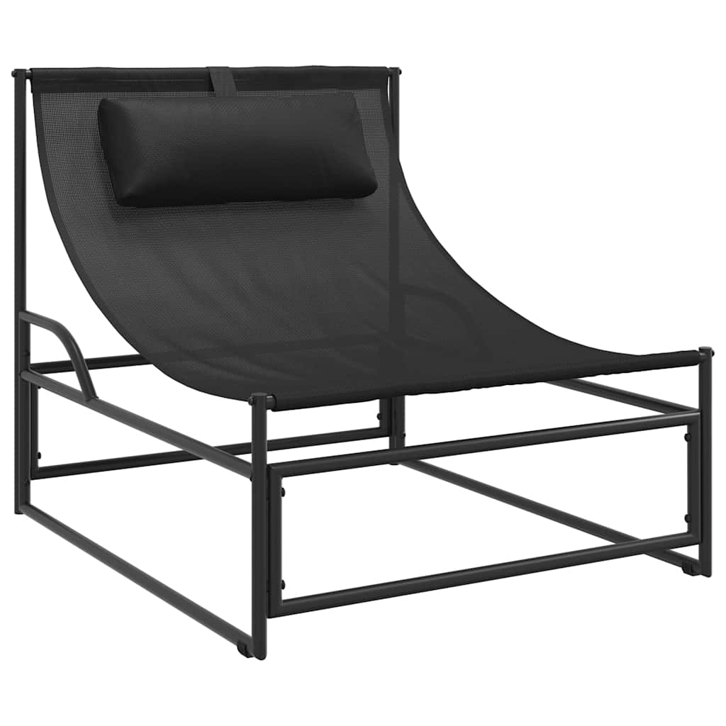 vidaXL Gartenliege Anthrazit 87x74x73 cm Stahl und Textilene