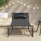 vidaXL Gartenliege Anthrazit 87x74x73 cm Stahl und Textilene