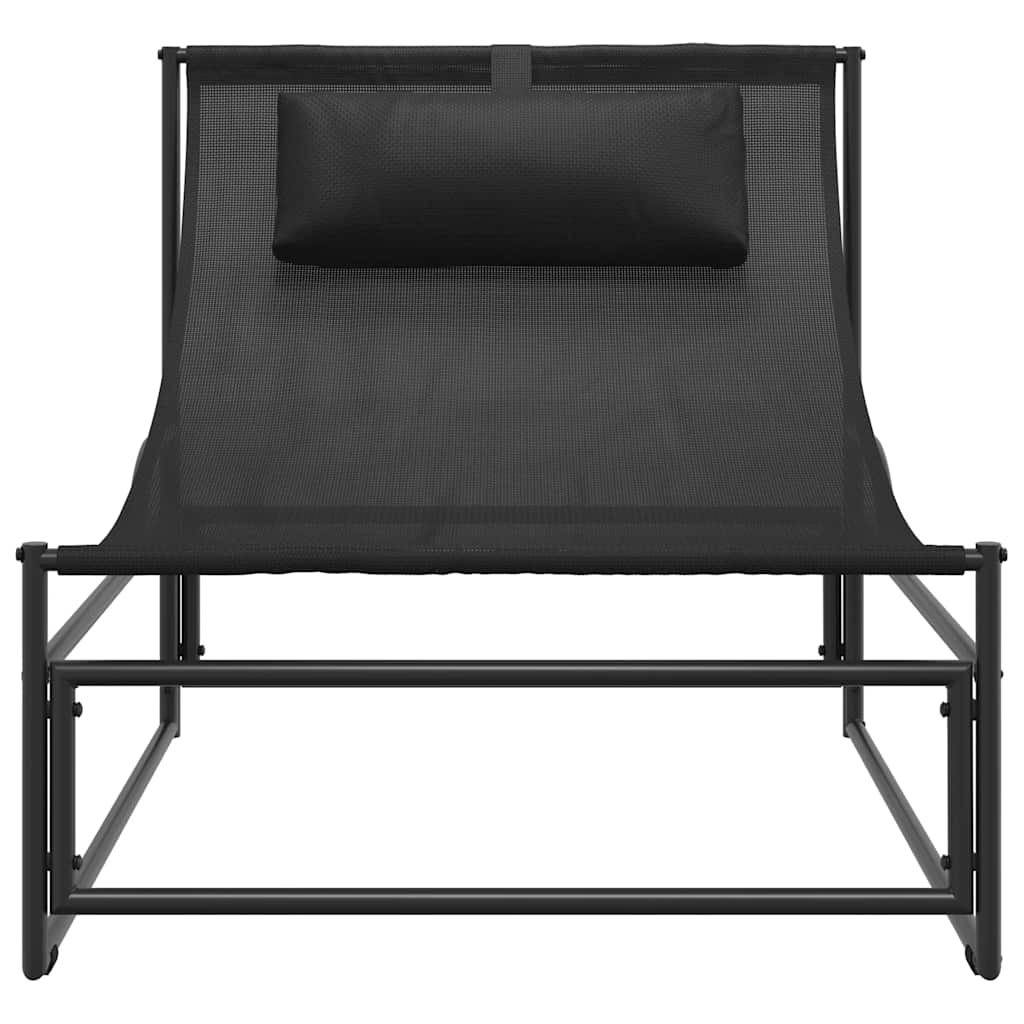 vidaXL Gartenliege Anthrazit 87x74x73 cm Stahl und Textilene