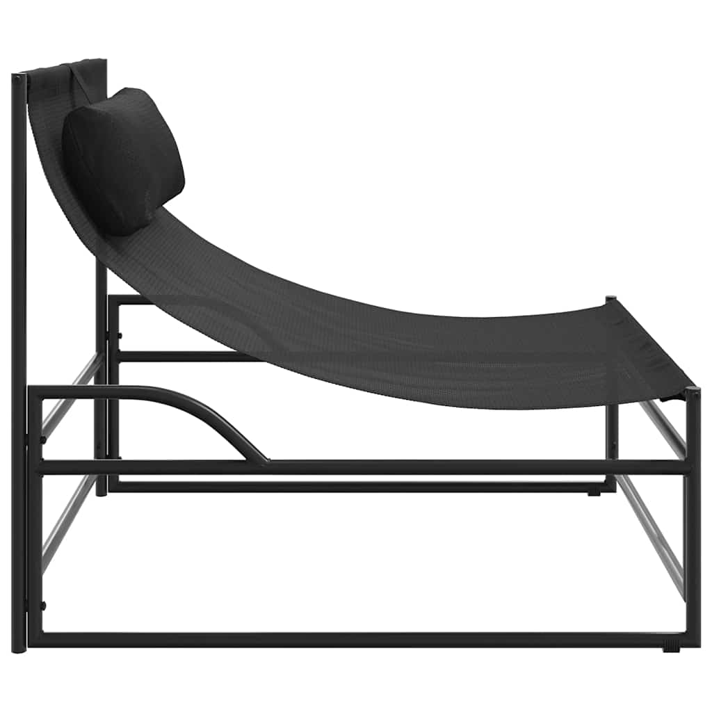 vidaXL Gartenliege Anthrazit 87x74x73 cm Stahl und Textilene