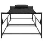 vidaXL Gartenliegestuhl 2 pcs Schwarz Pulverbeschichteter Stahl